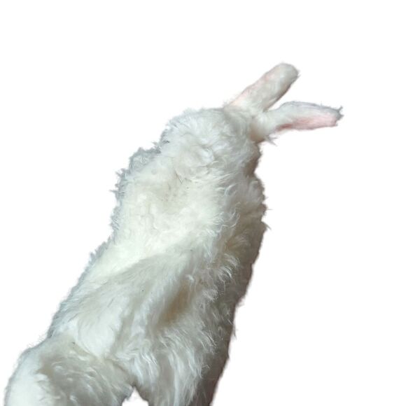 Vintage Country Critters Hand Puppet Plush White Easter Bunny Rabbit Red Eyes - Picture 2 of 7